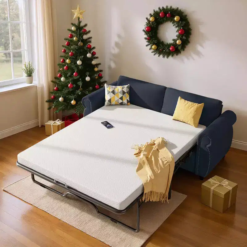 Mjkone Divano Letto Estraibile Queen Size, Divano Letto Convertibile 2-in-1 con Materasso in Memory Foam