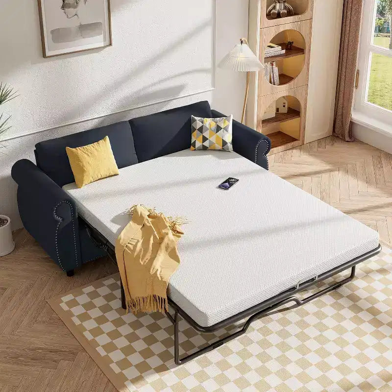 Mjkone Divano Letto Estraibile Queen Size, Divano Letto Convertibile 2-in-1 con Materasso in Memory Foam