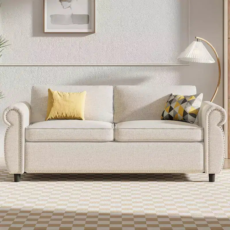 Mjkone Divano Letto Estraibile Queen Size, Divano Letto Convertibile 2-in-1 con Materasso in Memory Foam