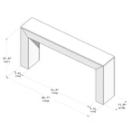 Plank+Beam Grand consolle da 66, in legno massello, stile moderno, per ingresso, dietro al divano, soggiorno, foyer