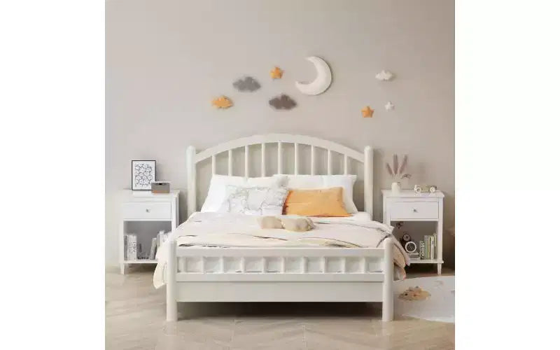 GDFStudio Cliff Comodino in legno da 68 cm con cassetto e ripiano