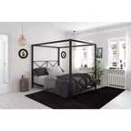 Letto a baldacchino in metallo DHP Rosedale
