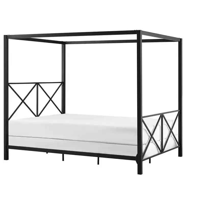 Letto a baldacchino in metallo DHP Rosedale