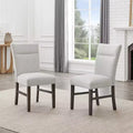 Roundhill Furniture Sorlen Modern Gray Upholstered Dining Chairs, Set of 2