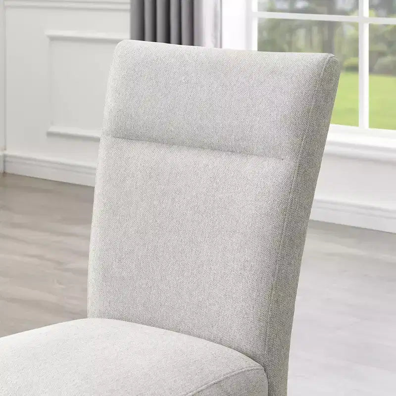 Sedie da pranzo imbottite moderne Sorlen Roundhill Furniture, grigio, set da 2
