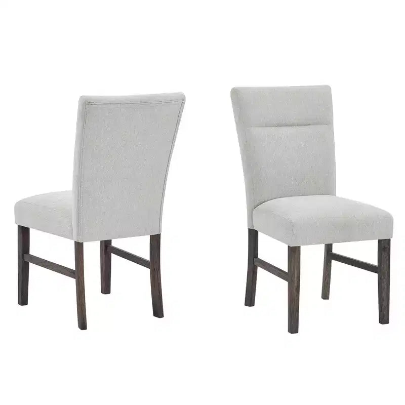 Sedie da pranzo imbottite moderne Sorlen Roundhill Furniture, grigio, set da 2