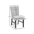 Sedie da pranzo imbottite moderne Sorlen Roundhill Furniture, grigio, set da 2