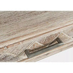 Scrivania Jofran Gramercy Mid-Century Modern Chevron a tre cassetti con ricarica USB