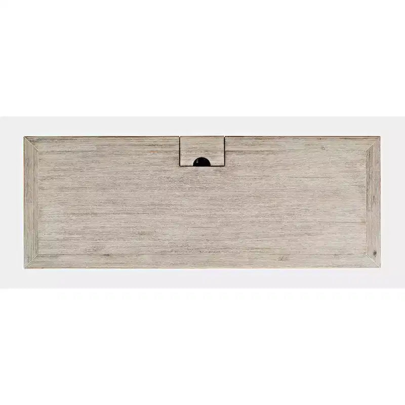 Scrivania Jofran Gramercy Mid-Century Modern Chevron a tre cassetti con ricarica USB