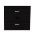 HomeRoots 32 Black Three Drawer Dresser