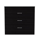 HomeRoots 32 Black Three Drawer Dresser