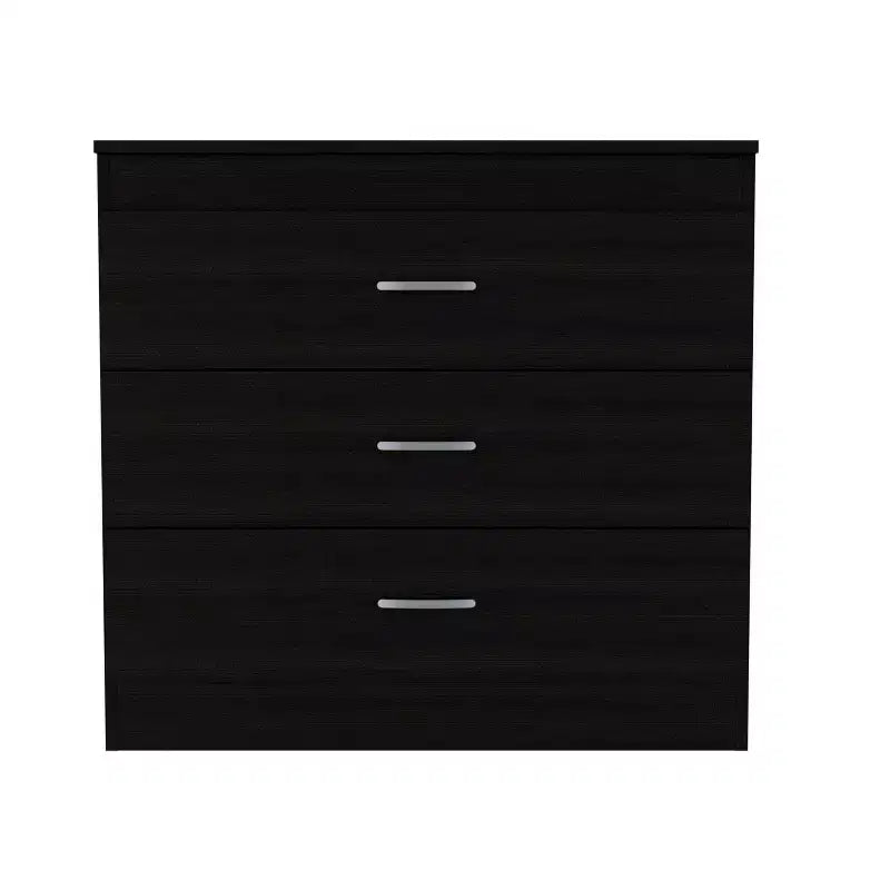 HomeRoots 32 Black Three Drawer Dresser