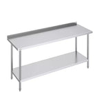 VEVOR 24 x 72 x 36 Inch Stainless Steel Work Table, Commercial Food Prep Worktable Heavy Duty Prep Worktable, Metal Work Table with Adjustable Height