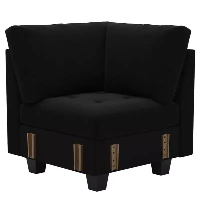 Belffin Modular Velvet Tufted Single Seat