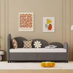 Versatile Twin Size Sofa Bed Daybed Frame with Velvet Upholstery and Another Bed Frame, Perfect for Modern Living Spaces