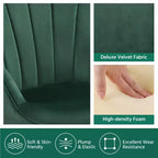 Yaheetech Set di 2 Sedie Accent Moderne Curve Plissettate per Soggiorno, Ufficio, Camera da Letto