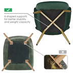 Yaheetech Set di 2 Sedie Accent Moderne Curve Plissettate per Soggiorno, Ufficio, Camera da Letto