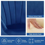 Yaheetech Set di 2 Sedie Accent Moderne Curve Plissettate per Soggiorno, Ufficio, Camera da Letto