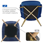 Yaheetech Set di 2 Sedie Accent Moderne Curve Plissettate per Soggiorno, Ufficio, Camera da Letto
