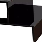 Tavolino Moderno da Salotto Tavolo Centrale Tavolino Contenitore Tavolino da Caffè Tavolino Laterale con Forma Architettonica Unica, Bianco/Nero-ModernLuxe