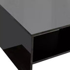 Tavolino Moderno da Salotto Tavolo Centrale Tavolino Contenitore Tavolino da Caffè Tavolino Laterale con Forma Architettonica Unica, Bianco/Nero-ModernLuxe