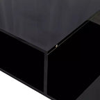 Tavolino Moderno da Salotto Tavolo Centrale Tavolino Contenitore Tavolino da Caffè Tavolino Laterale con Forma Architettonica Unica, Bianco/Nero-ModernLuxe