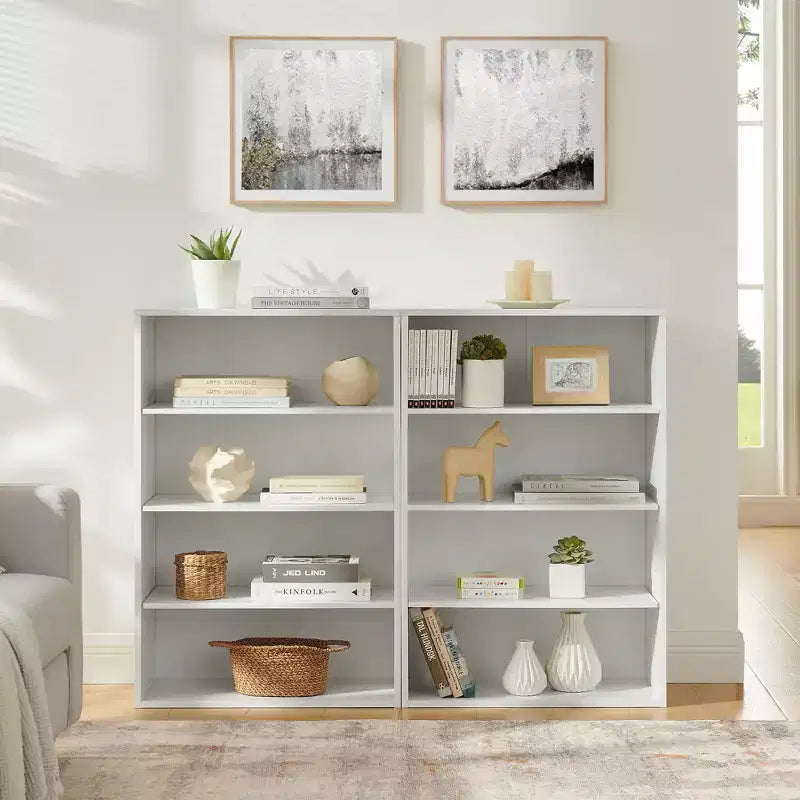 MAYEERTY 8-Layer Adjustable Shelf Bookcase, 2-in-1 Detachable Storage Cabinet for Home Office Living Room Bedroom
