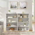 MAYEERTY 8-Layer Adjustable Shelf Bookcase, 2-in-1 Detachable Storage Cabinet for Home Office Living Room Bedroom