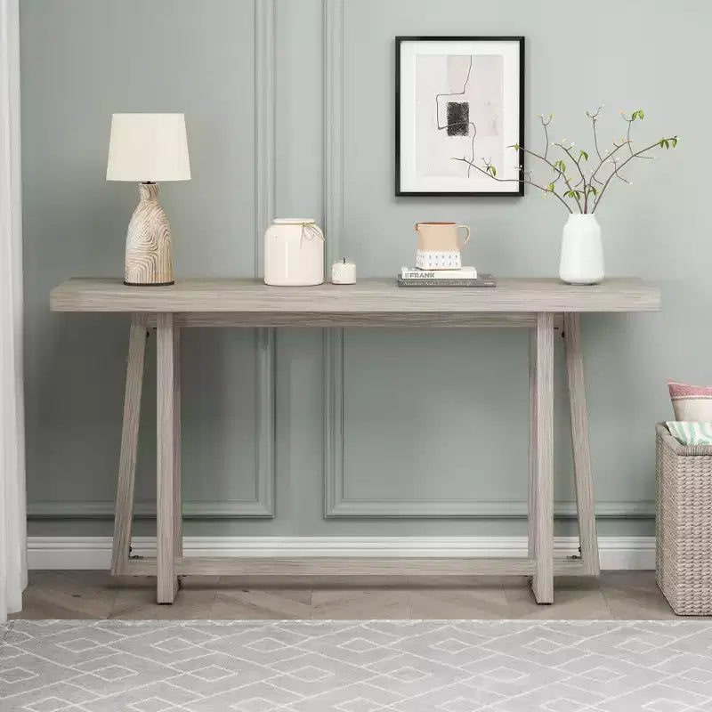 Consolle Moderna per Ingresso, Soggiorno e Patio, Tavolo Rettangolare Elegante da Divano per Corridoio con Robusta Struttura in Legno - ModernLuxe