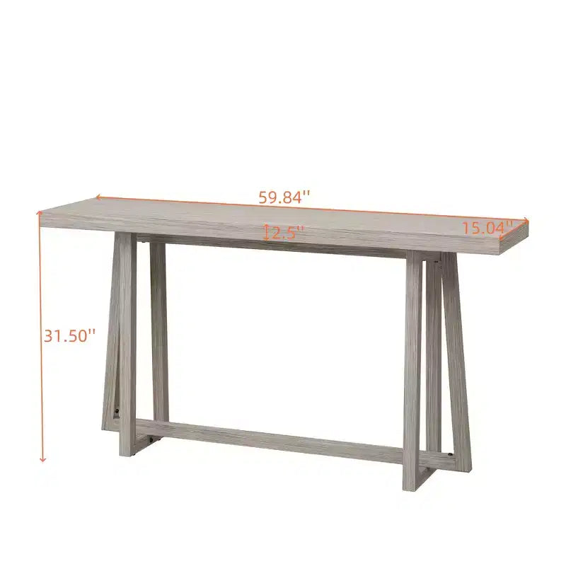 Consolle Moderna per Ingresso, Soggiorno e Patio, Tavolo Rettangolare Elegante da Divano per Corridoio con Robusta Struttura in Legno - ModernLuxe