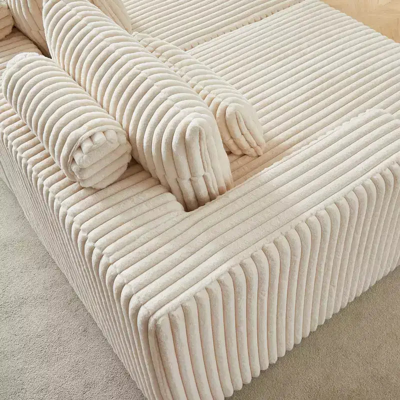 Divano componibile con chaise longue Cloud da 87 pollici: nessun montaggio, divano letto reclinabile - ideale per soggiorno e camera da letto