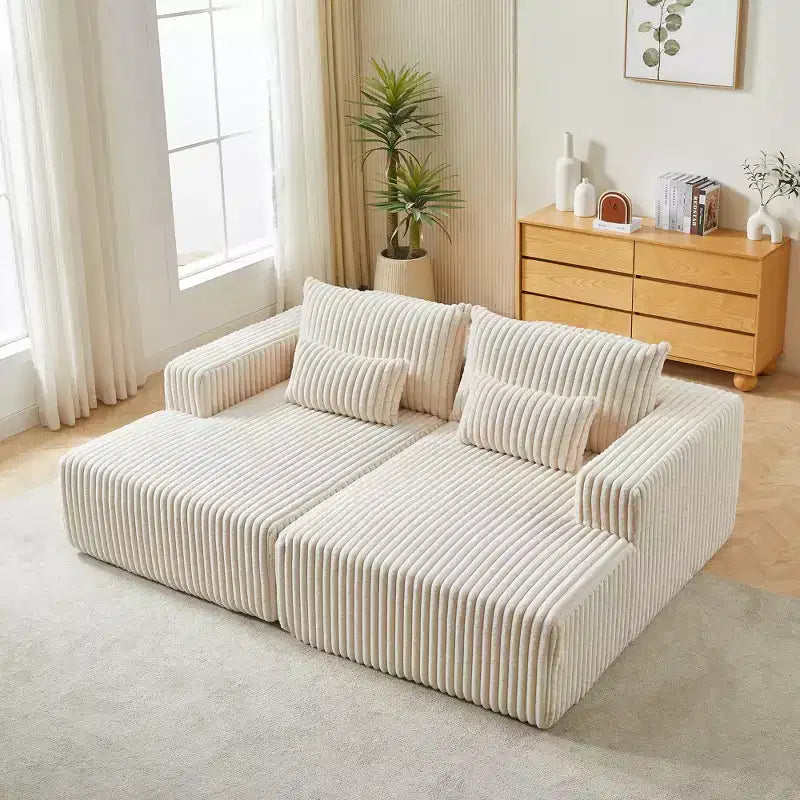 Divano componibile con chaise longue Cloud da 87 pollici: nessun montaggio, divano letto reclinabile - ideale per soggiorno e camera da letto