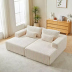 Divano componibile con chaise longue Cloud da 87 pollici: nessun montaggio, divano letto reclinabile - ideale per soggiorno e camera da letto