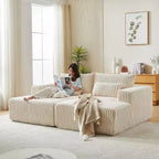 Divano componibile con chaise longue Cloud da 87 pollici: nessun montaggio, divano letto reclinabile - ideale per soggiorno e camera da letto