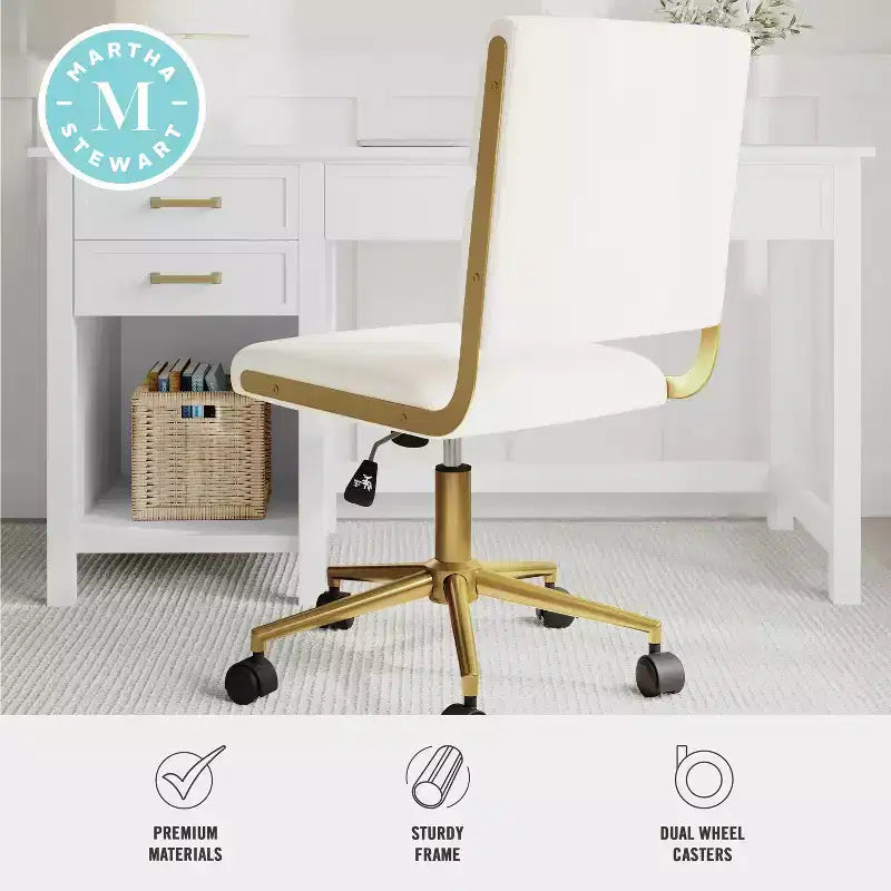 Sedia da ufficio imbottita Lulu di Martha Stewart
