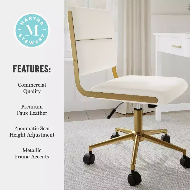 Sedia da ufficio imbottita Lulu di Martha Stewart