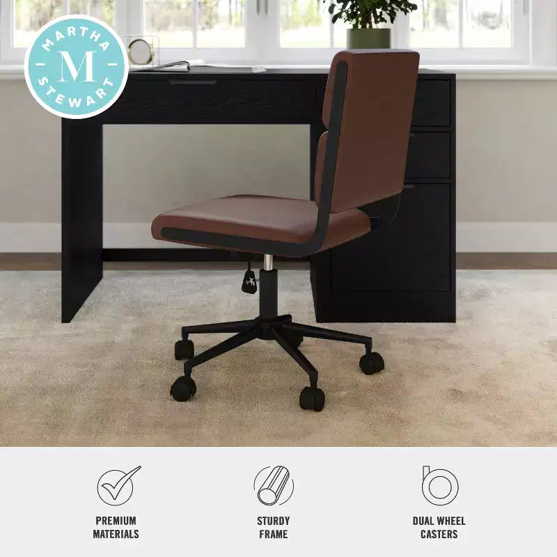 Sedia da ufficio imbottita Lulu di Martha Stewart