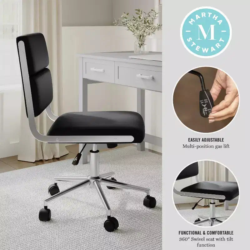 Sedia da ufficio imbottita Lulu di Martha Stewart