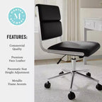 Sedia da ufficio imbottita Lulu di Martha Stewart