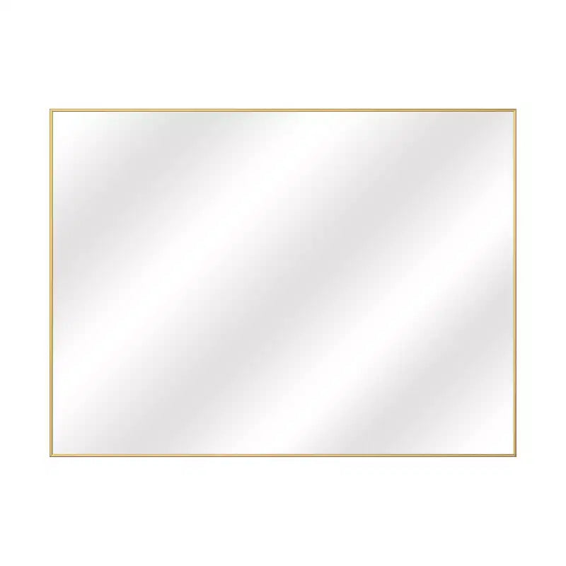 Specchio da appendere dorato con bordo sottile ad angolo retto in lega di alluminio 100*75*2 cm (bifacciale)