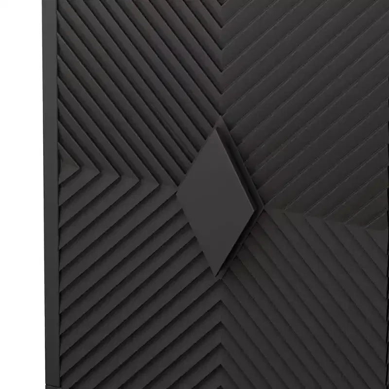 Mobiletto contenitore moderno nero a 2 ante in legno con gambe in metallo, 31,5 pollici - Credenza a due livelli per soggiorno, ingresso, sala da pranzo