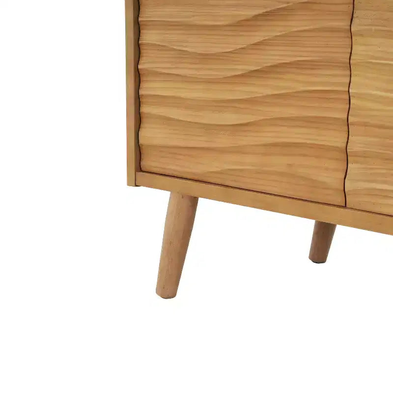 Christopher Knight Home Vilmar Madia a buffet con motivo a onde moderno e due ripiani regolabili