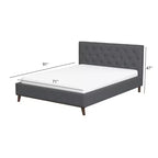 Letto imbottito con piattaforma GDFStudio Ian Elegance con testiera capitonné