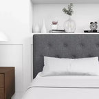Letto imbottito con piattaforma GDFStudio Ian Elegance con testiera capitonné