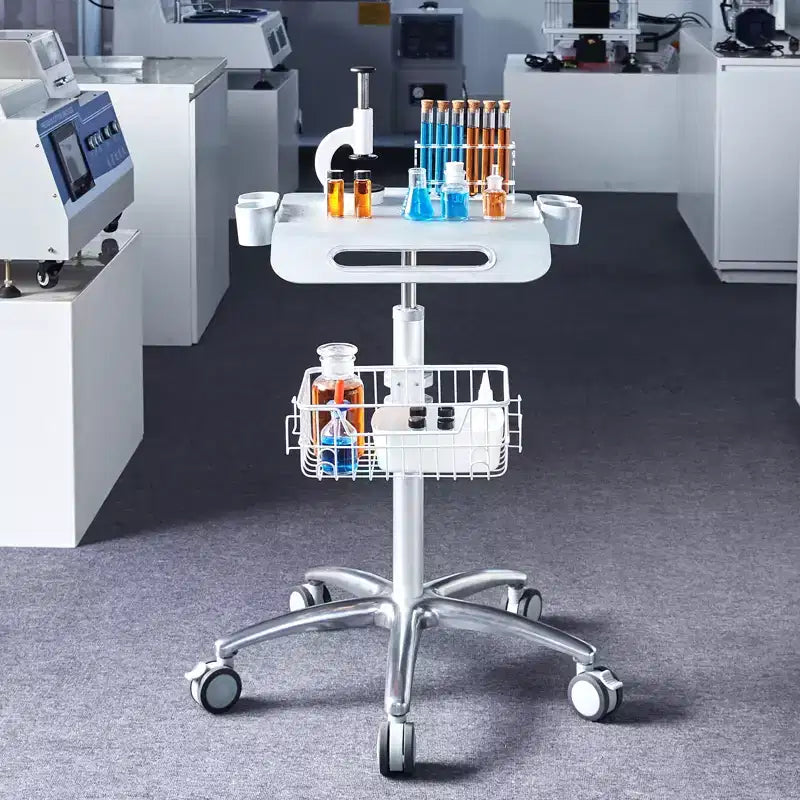 Carrello medico VEVOR, carrello da salone con ruote, carrello mobile regolabile in altezza 26.77-42.91, postazioni da salone in metallo per parrucchieri