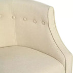 Poltrona di design contemporaneo imbottita a curva con bottoni trapuntati Christopher Knight Home Callisto