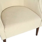 Poltrona di design contemporaneo imbottita a curva con bottoni trapuntati Christopher Knight Home Callisto