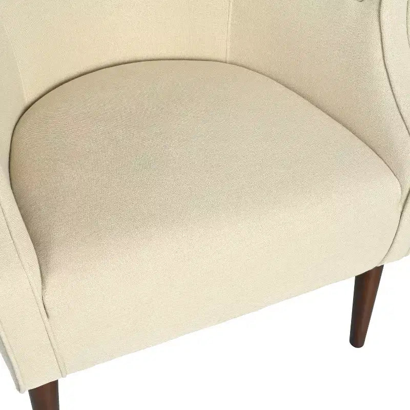 Poltrona di design contemporaneo imbottita a curva con bottoni trapuntati Christopher Knight Home Callisto