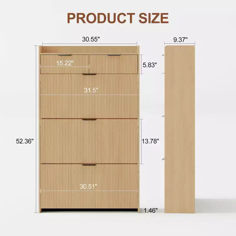 Scarpiera moderna con 3 ante a ribalta e 2 cassetti piccoli e gancio, organizer slim scanalato per scarpe, mobiletto stretto per ingresso