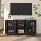 Plank+Beam Mobile TV/Credenza in Legno Massello Mid-Century Moderno con 2 Ante, 59" per Soggiorno